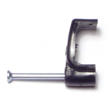 Midwest Fastener Cable Clip, Plastic, Black, 14 mm L, 20 PK 64186